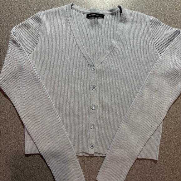 Brandy Melville Sweaters - Brandy Melville cardigan sweater. Button. Cotton/acrylic, school‎ girl cropped